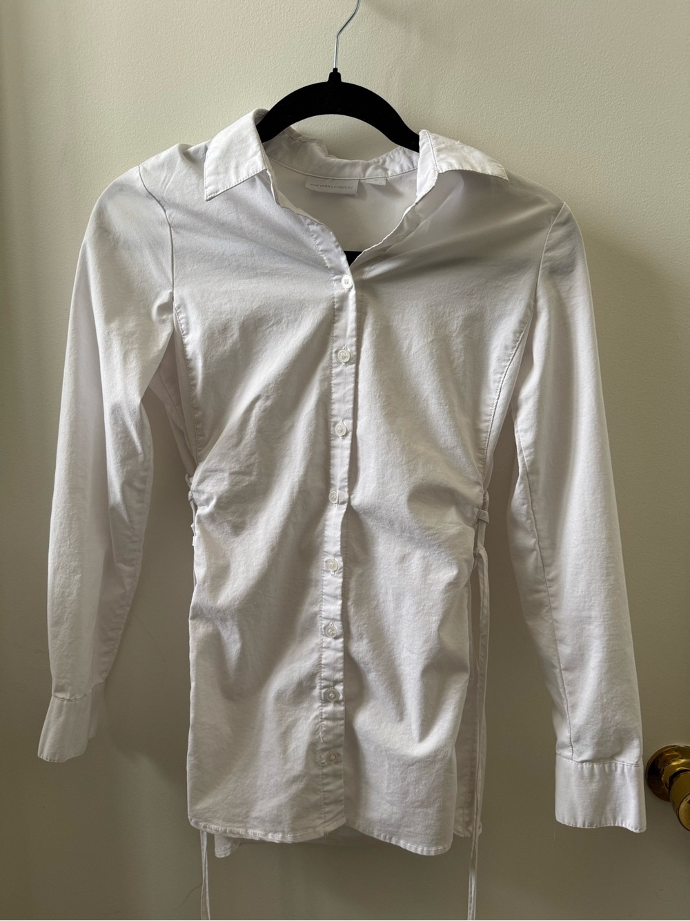 New York & Company Women’s Cinched Button Up Shirt
